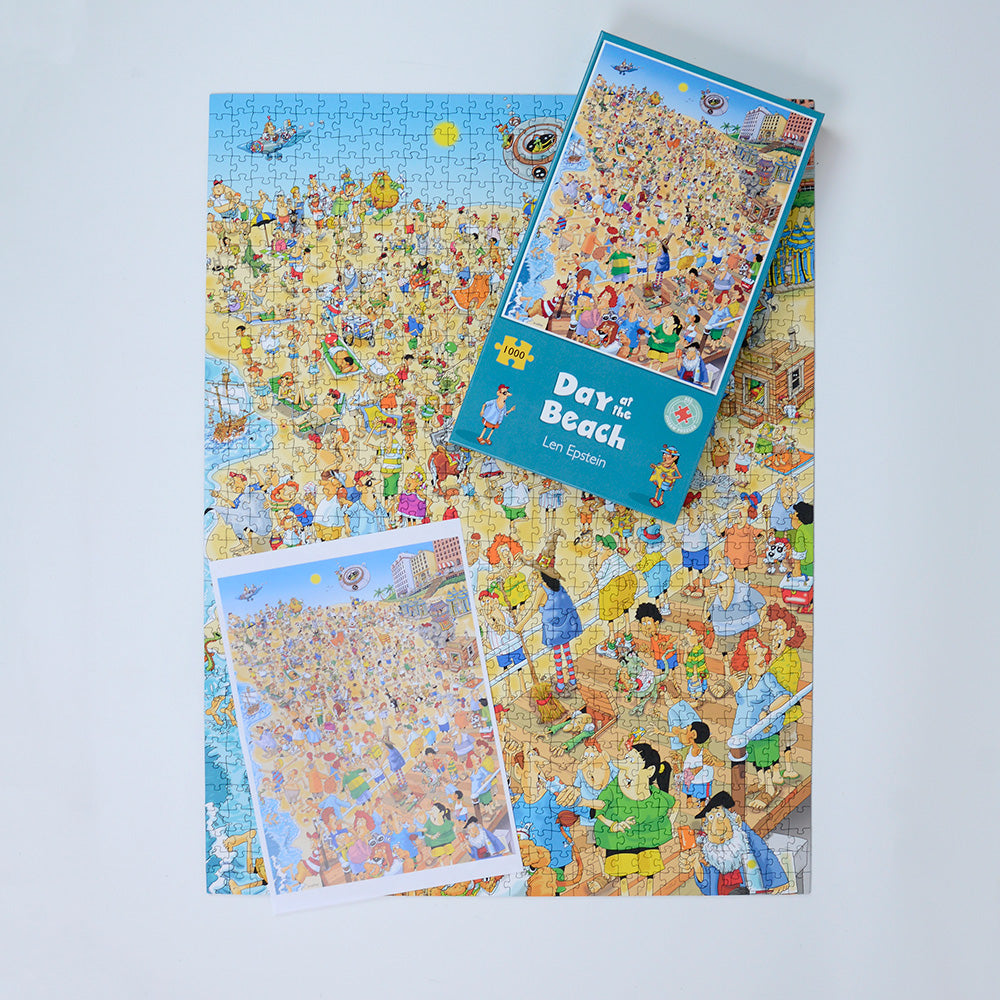 Day at the Beach - Len Epstein 1000 Piece Jigsaw Puzzle