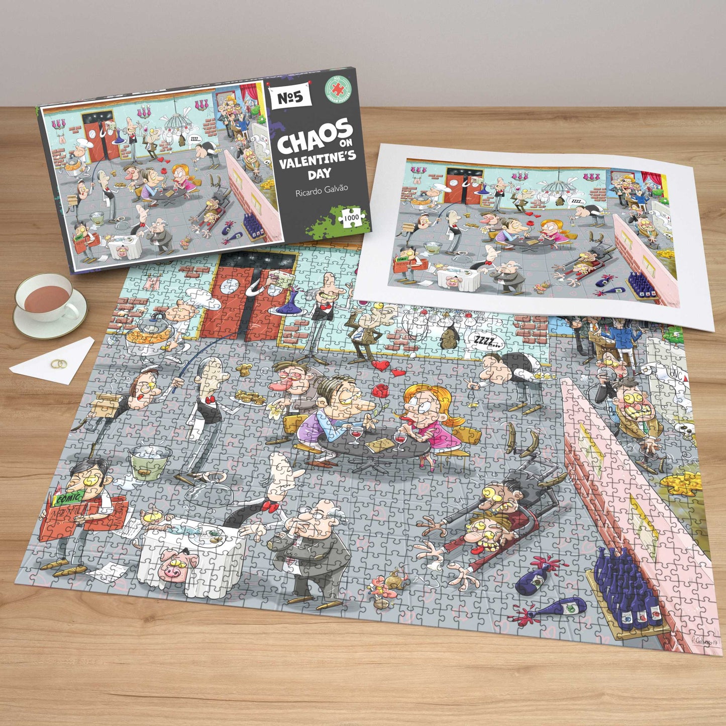 Chaos on Valentine's Day 1000 Piece Jigsaw Puzzle- Chaos no.4