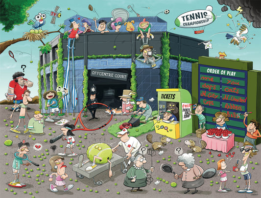 Chaos at the Tennis Tournament No.6 - 1000 Piece Jigsaw Puzzle