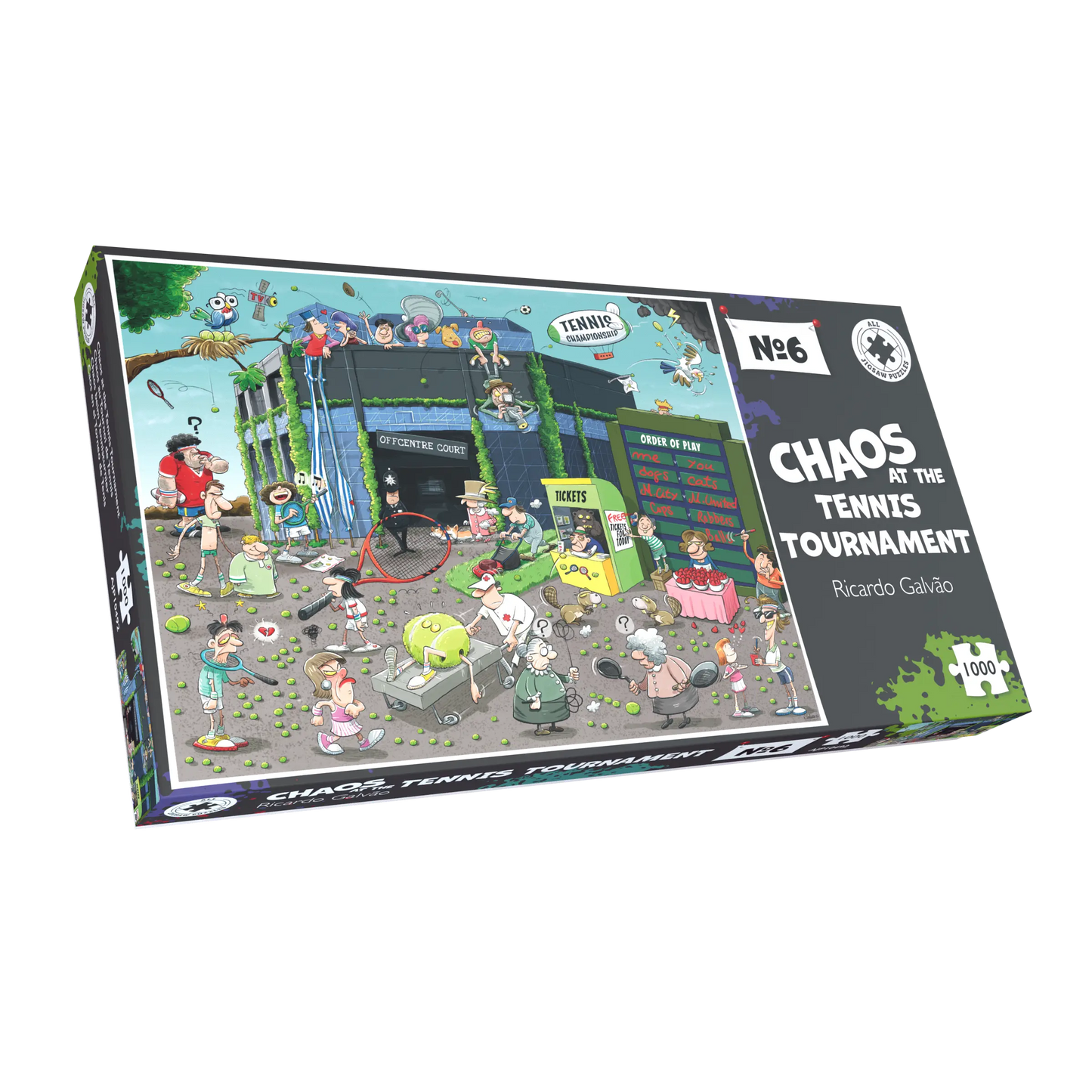 Chaos at the Tennis Tournament No.6 - 1000 Piece Jigsaw Puzzle