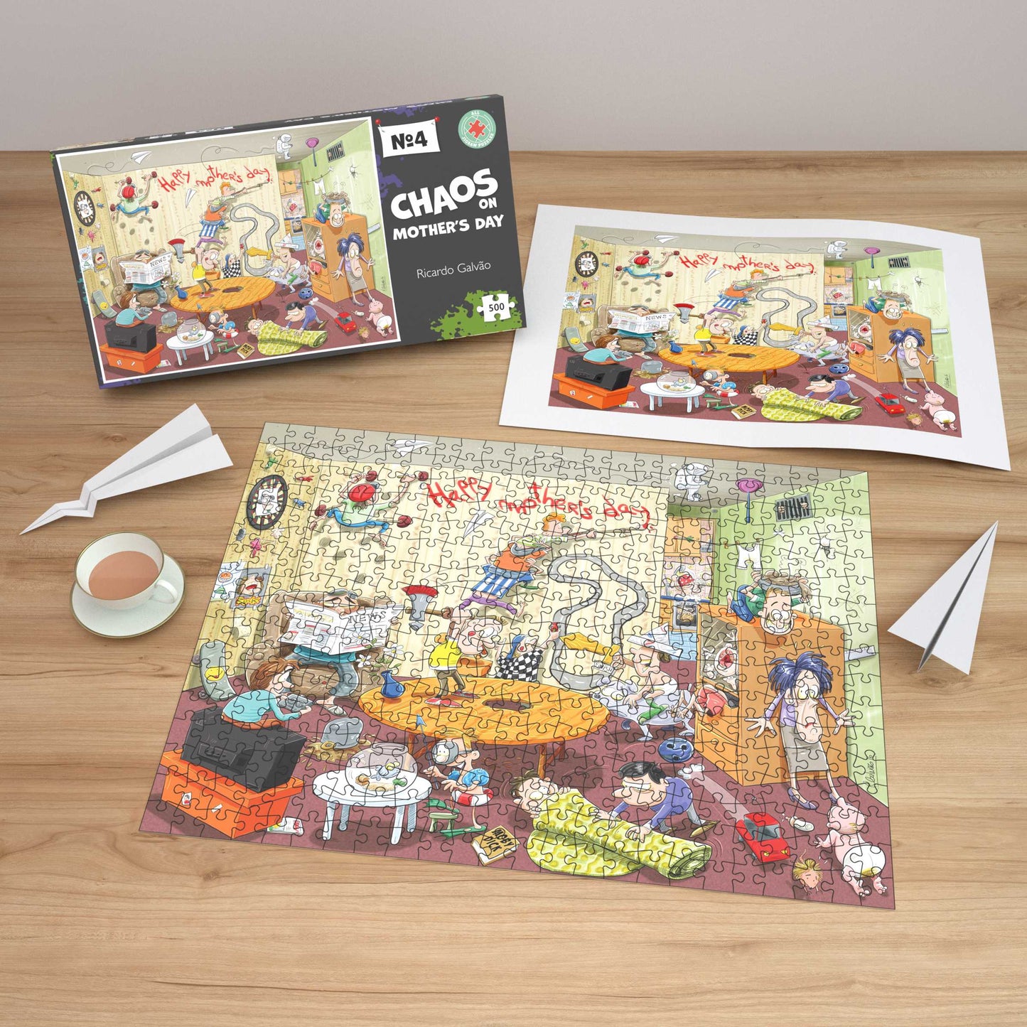 Chaos on Mother's Day - No.4 1000 or 500 Piece Jigsaw Puzzle
