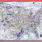 USA Map - Tim Bulmer 1000 Piece Jigsaw Puzzle