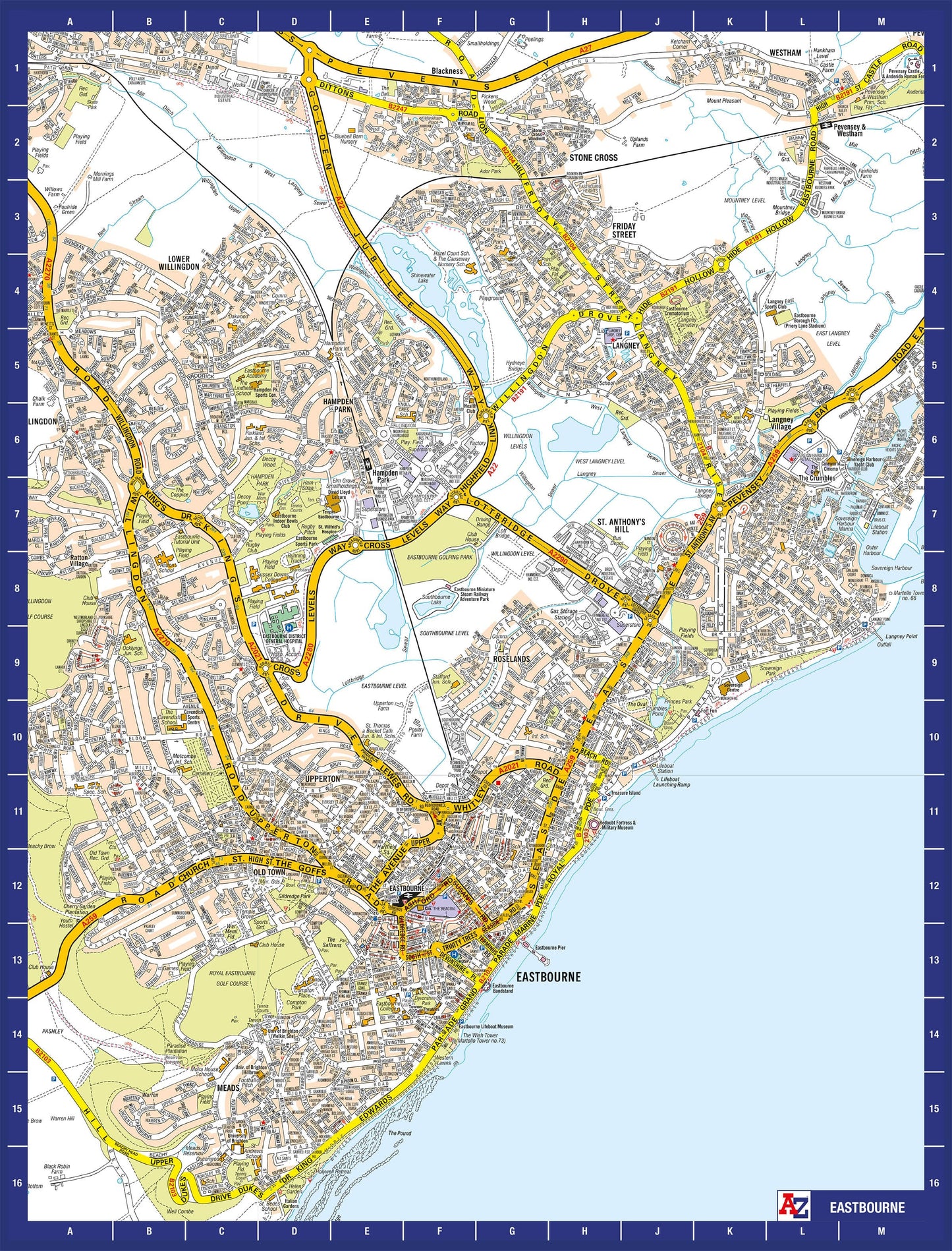 A-Z Map of  Eastbourne 1000 Piece Jigsaw