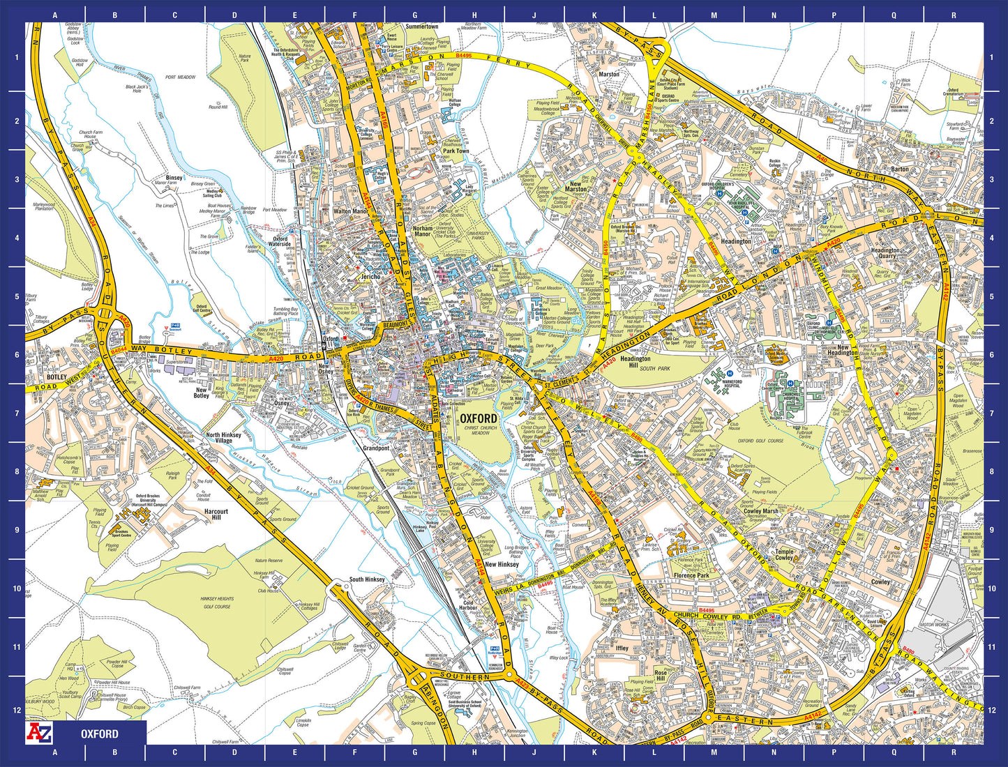 A-Z Map of  Oxford 1000 Piece Jigsaw