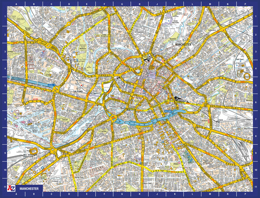 A-Z Map of  Manchester 1000 Piece Jigsaw
