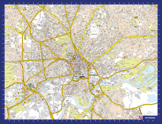 A-Z Map of  Nottingham 1000 Piece Jigsaw