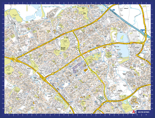 A-Z Map of  Milton Keynes 1000 Piece Jigsaw