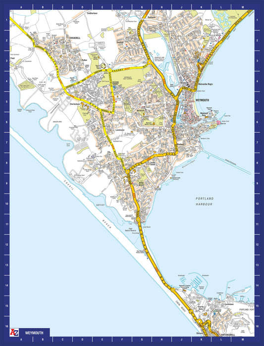 A-Z Map of  Weymouth 1000 Piece Jigsaw