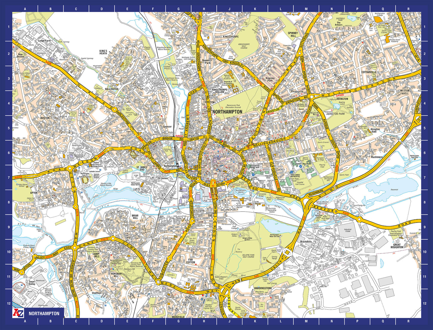 A-Z Map of  Northampton 1000 Piece Jigsaw