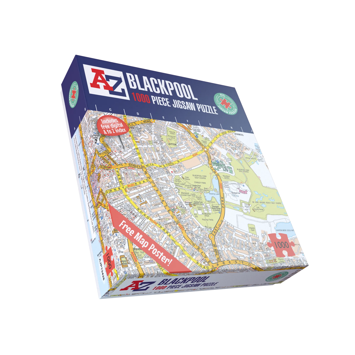 A-Z Map of  Blackpool 1000 Piece Jigsaw