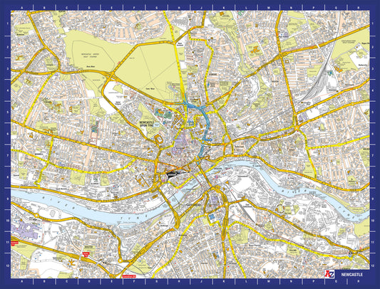 A-Z Map of  Newcastle 1000 Piece Jigsaw