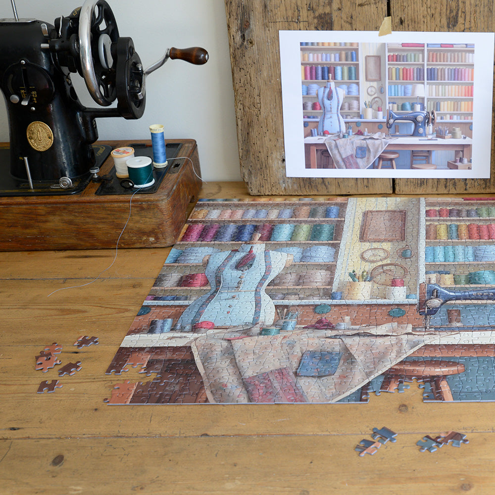 Thrifty Threads 1000 Piece Jigsaw Puzzle