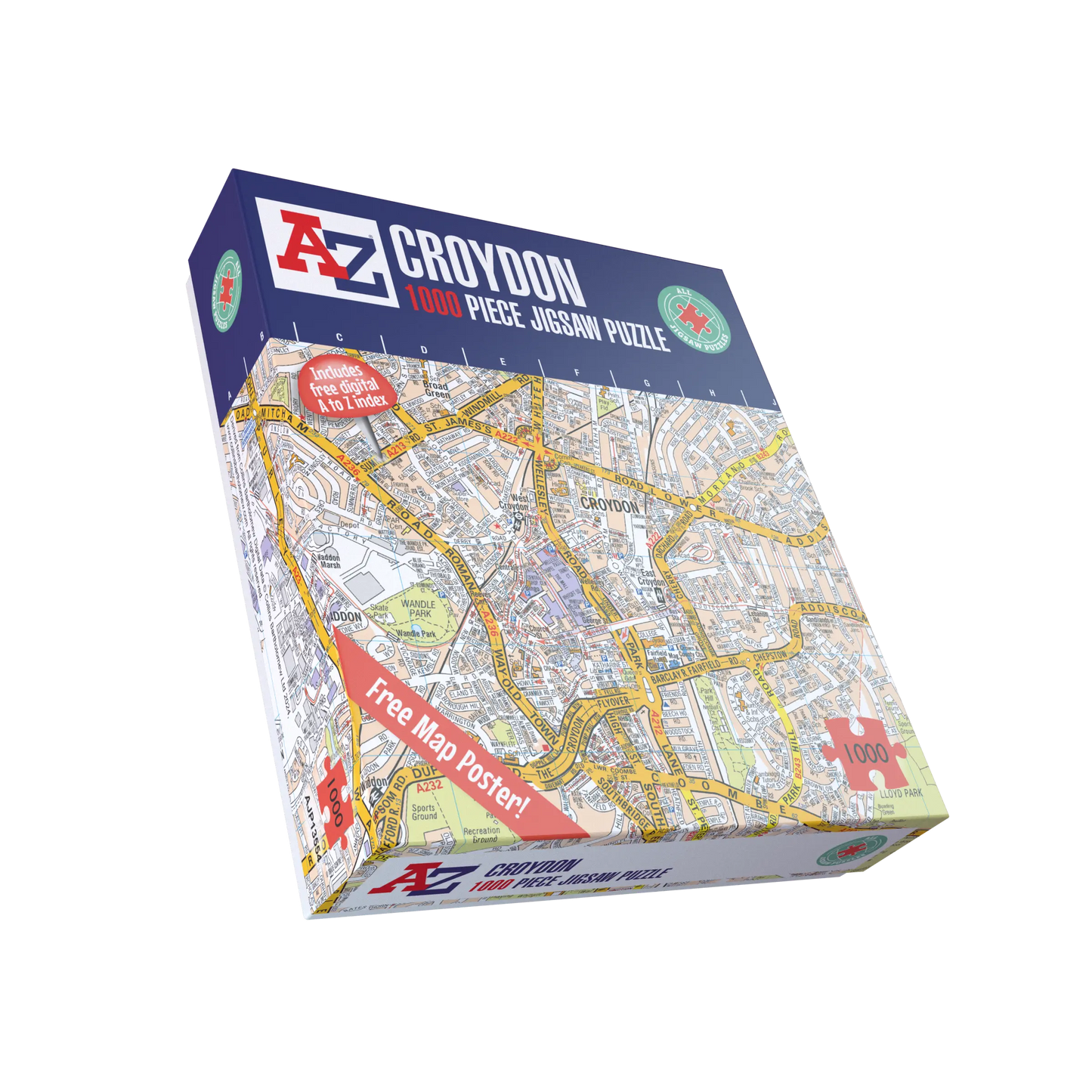 A-Z Map of Croydon 1000 Piece Jigsaw