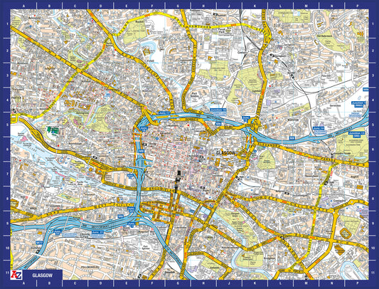 A-Z Map of  Glasgow 1000 Piece Jigsaw