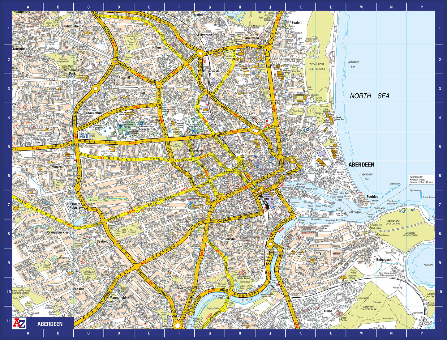 A-Z Map of Aberdeen 1000 Piece Jigsaw