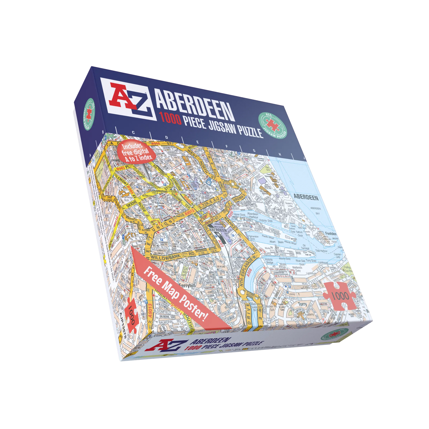 A-Z Map of Aberdeen 1000 Piece Jigsaw