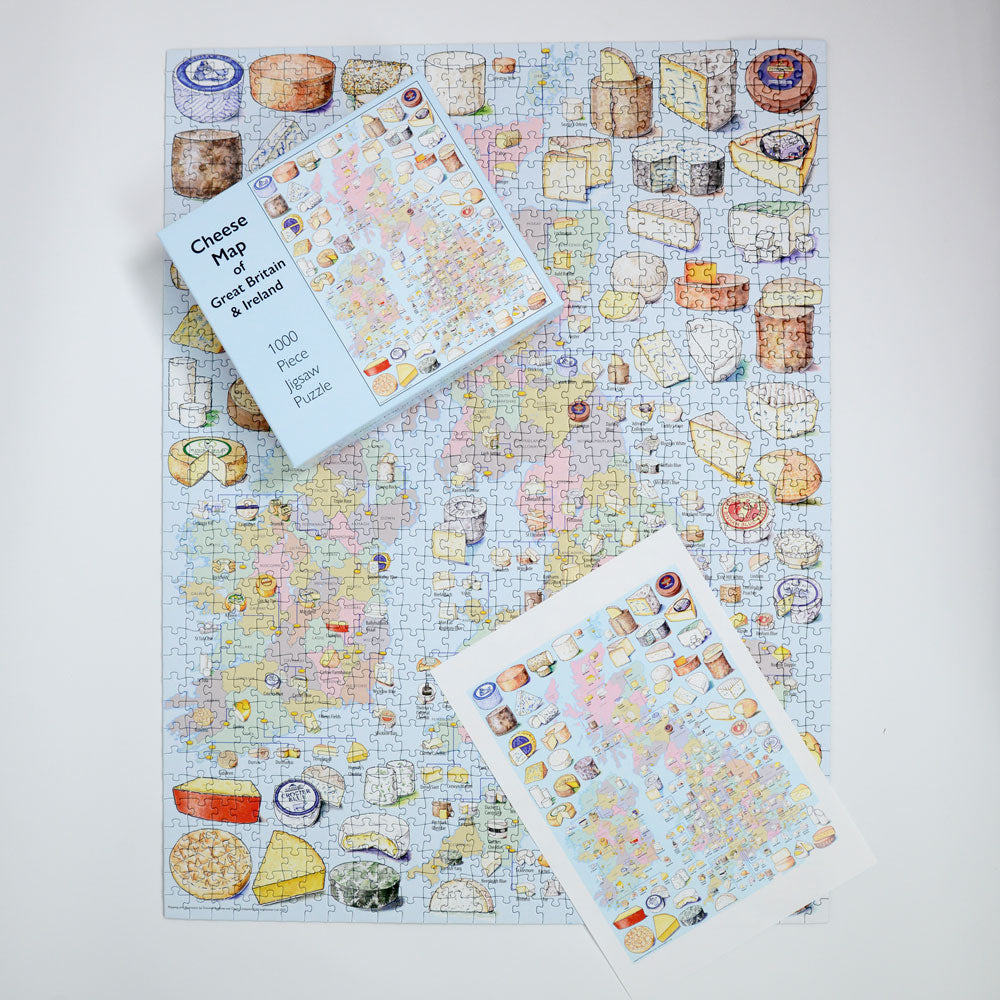 Cheese Map of Great Britain and Ireland 1000 Piece Jigsaw Puzzle