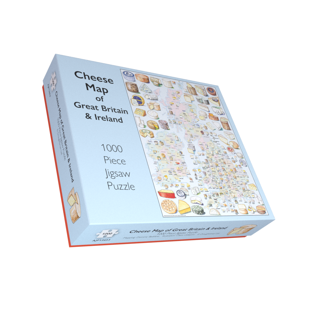 Cheese Map of Great Britain and Ireland 1000 Piece Jigsaw Puzzle