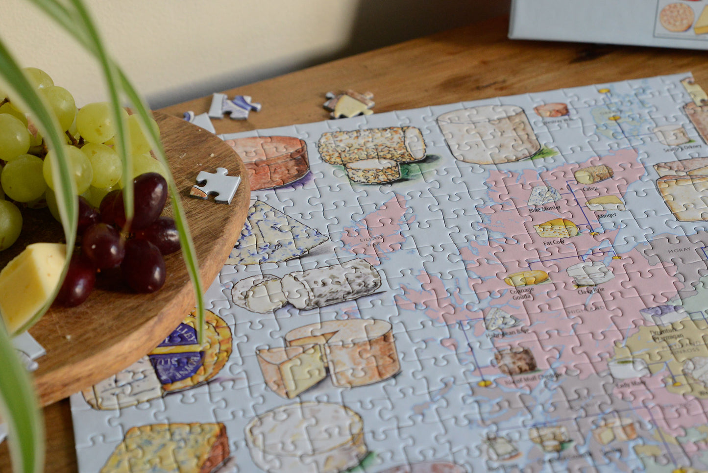 Cheese Map of Great Britain and Ireland 1000 Piece Jigsaw Puzzle