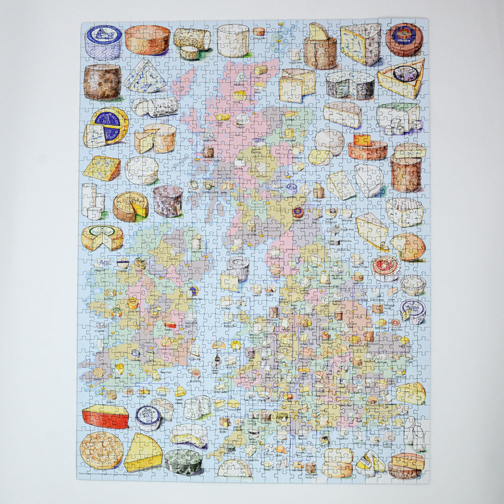Cheese Map of Great Britain and Ireland 1000 Piece Jigsaw Puzzle