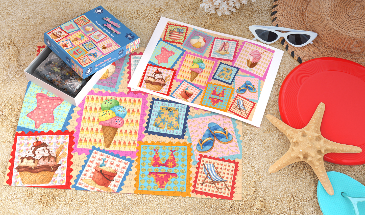 Seaside Stamps 1000 Piece Jigsaw