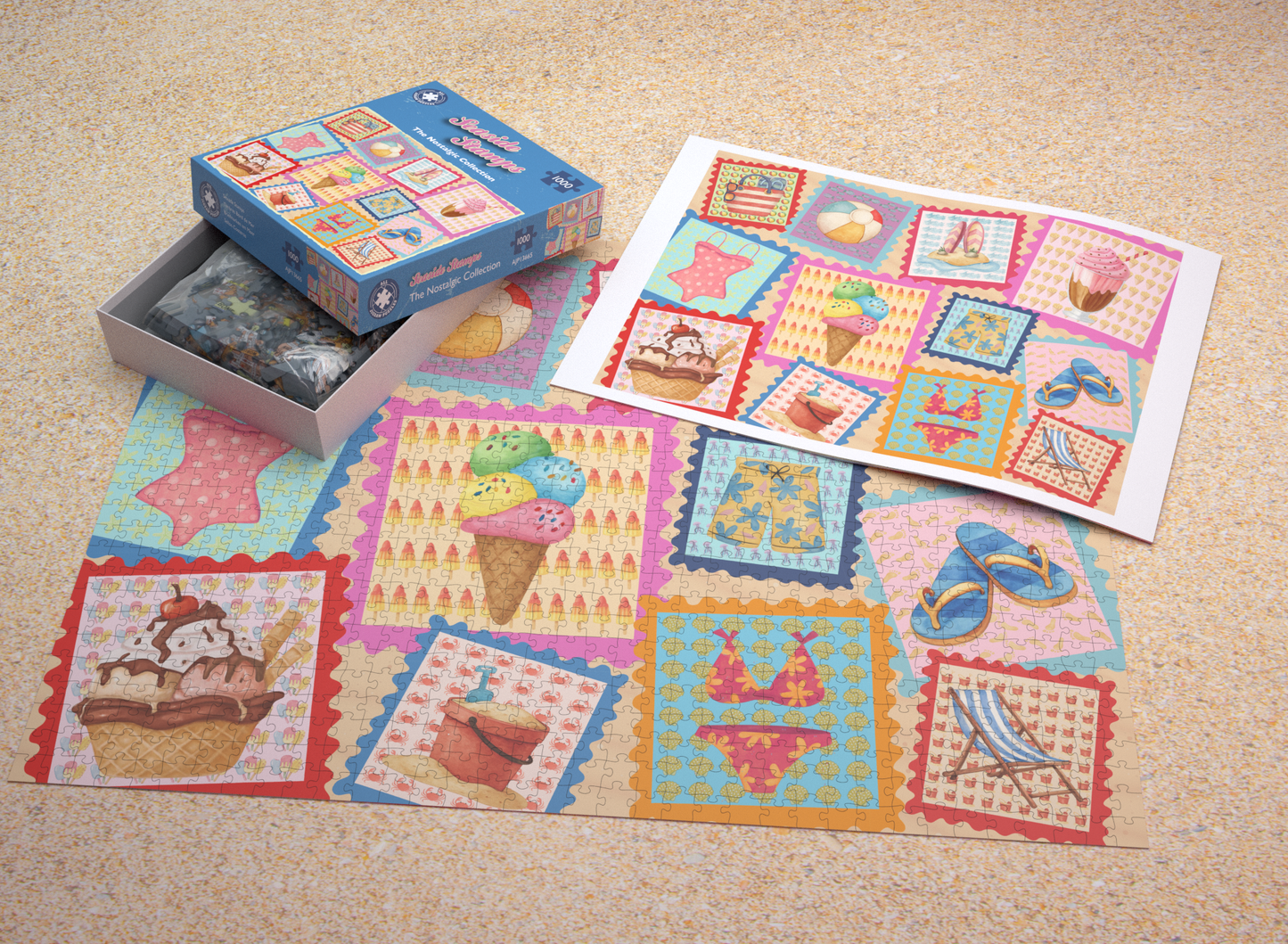 Seaside Stamps 1000 Piece Jigsaw