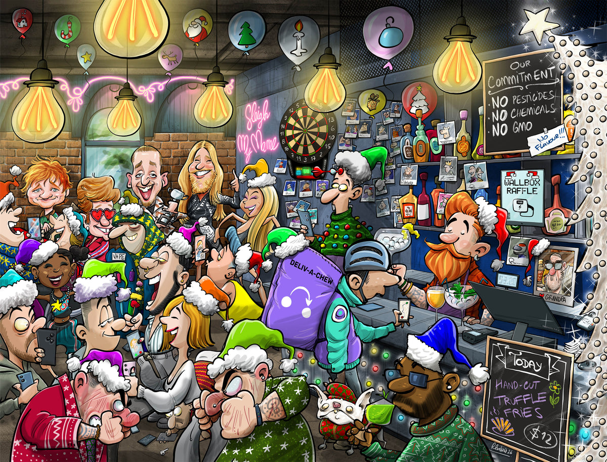 Djigsaw Vu Christmas Cheers Through the Years 2 x 1000 Piece Jigsaw Puzzle