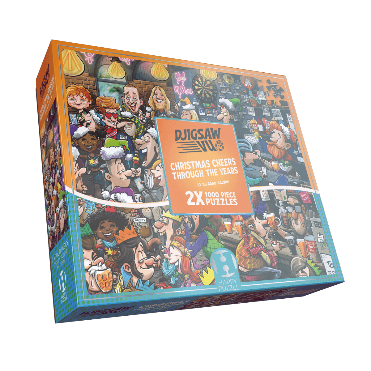 Djigsaw Vu Christmas Cheers Through the Years 2 x 1000 Piece Jigsaw Puzzle