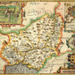 Carmarthenshire Historical Map 1000 Piece Jigsaw Puzzle (1610)