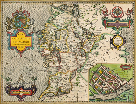 Connaugh Historical Ireland Map 1000 Piece Jigsaw Puzzle (1610)