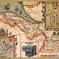 Flintshire Historical Map 1000 Piece Jigsaw Puzzle (1610)