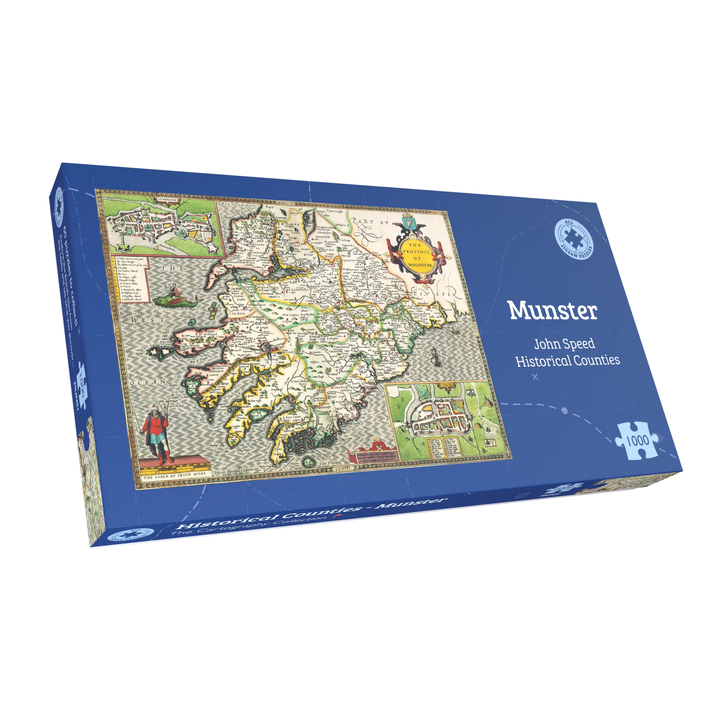 Munster Historical Ireland Map 1000 Piece Jigsaw Puzzle (1610)