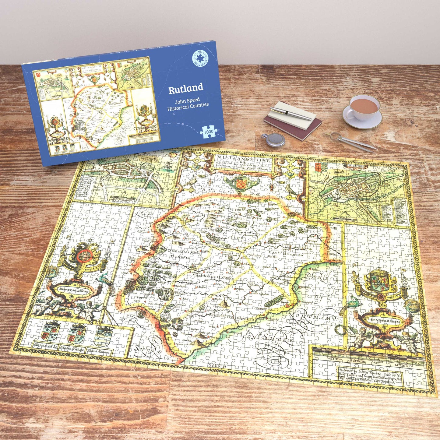 Rutland Historical Map 1000 Piece Jigsaw Puzzle (1610)