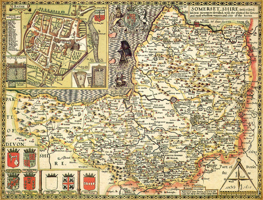 Somerset Historical Map 1000 Piece Jigsaw Puzzle (1610)