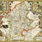 Staffordshire Historical Map 1000 Piece Jigsaw Puzzle (1610)