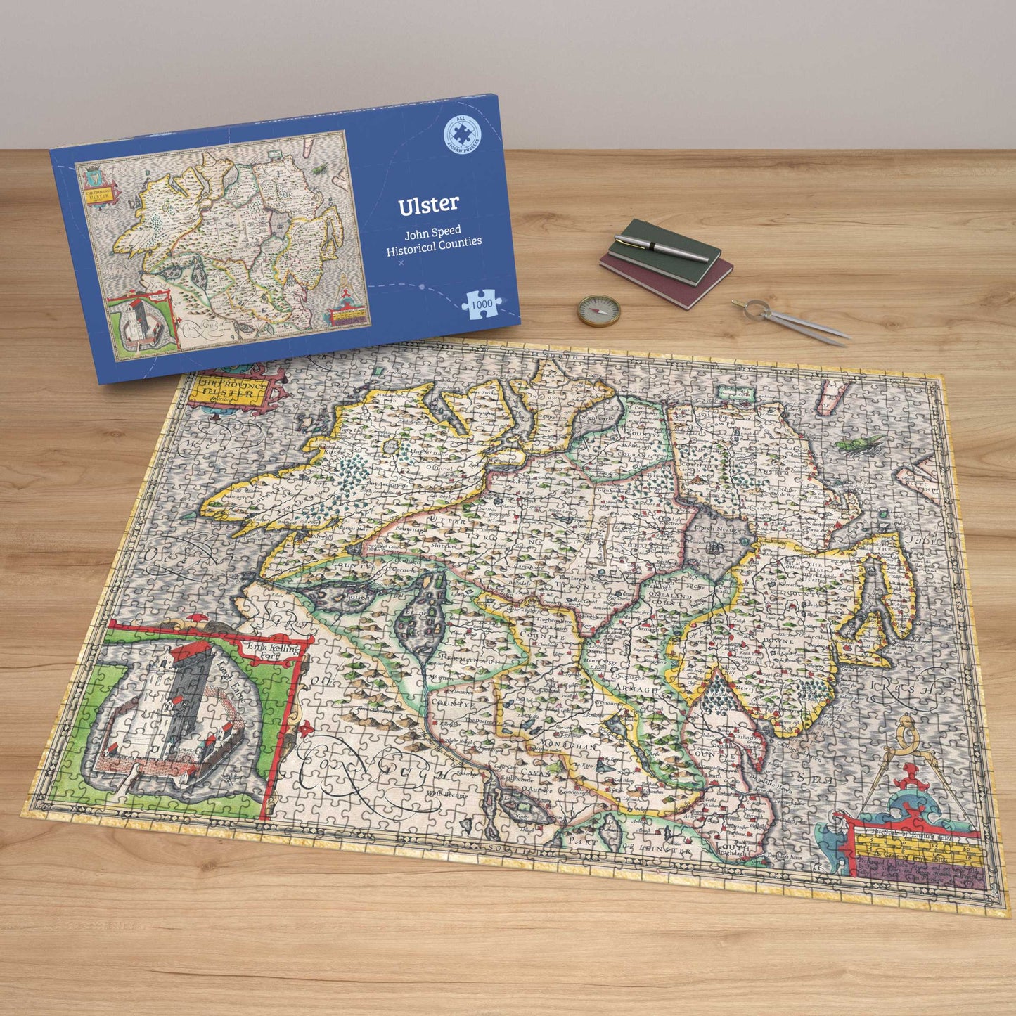 Ulster Historical Ireland Map 1000 Piece Jigsaw Puzzle (1610)