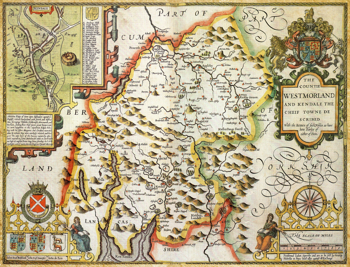 Westmorland Historical Map 1000 Piece Jigsaw Puzzle (1610)