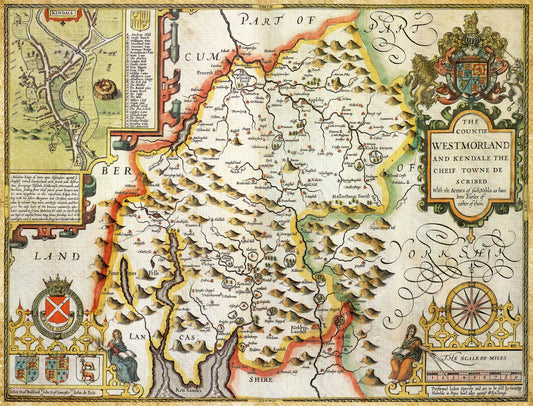 Westmorland Historical Map 1000 Piece Jigsaw Puzzle (1610)