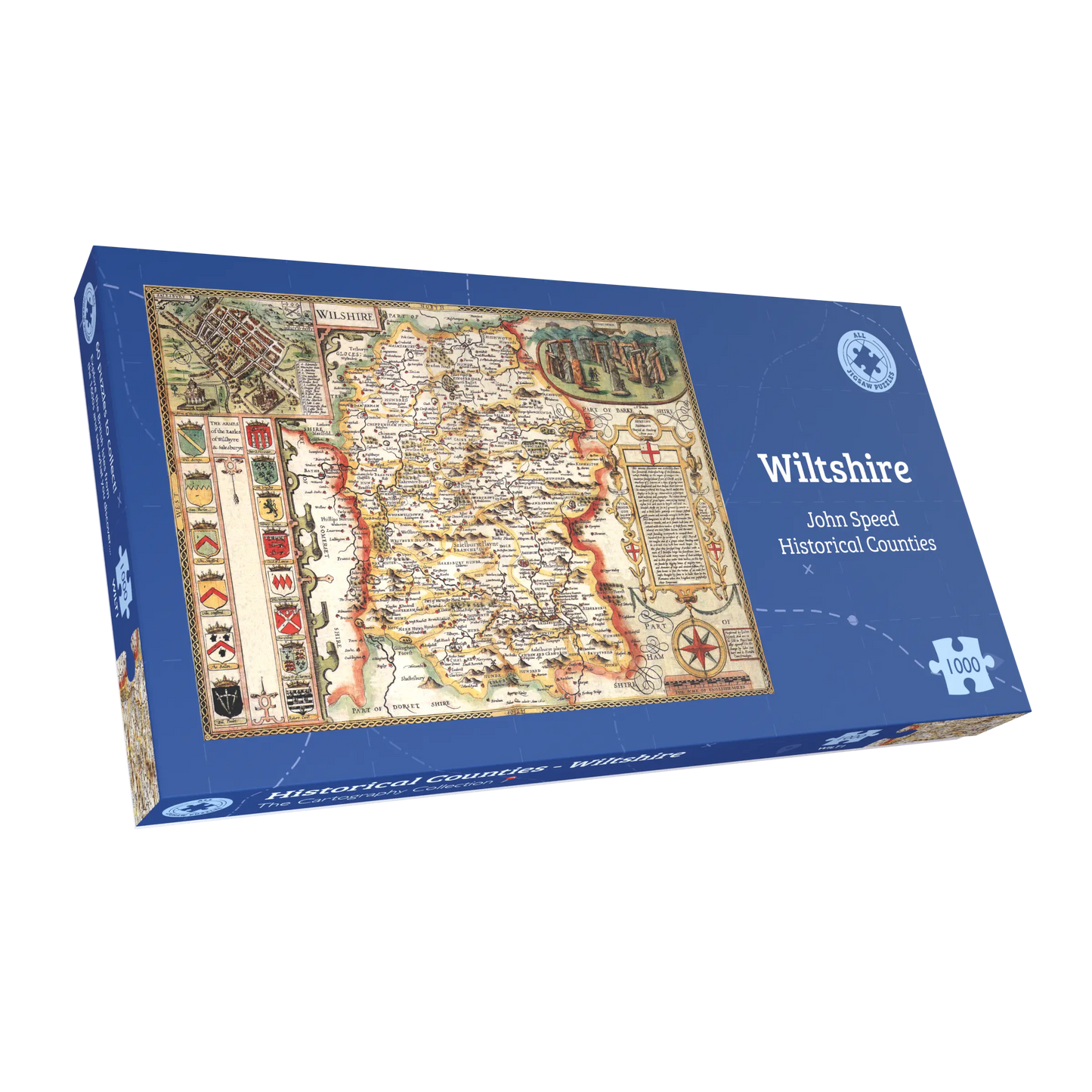 Wiltshire Historical Map 1000 Piece Jigsaw Puzzle (1610)