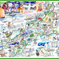 Map of Cornwall - Tim Bulmer 1000 Piece Jigsaw Puzzle