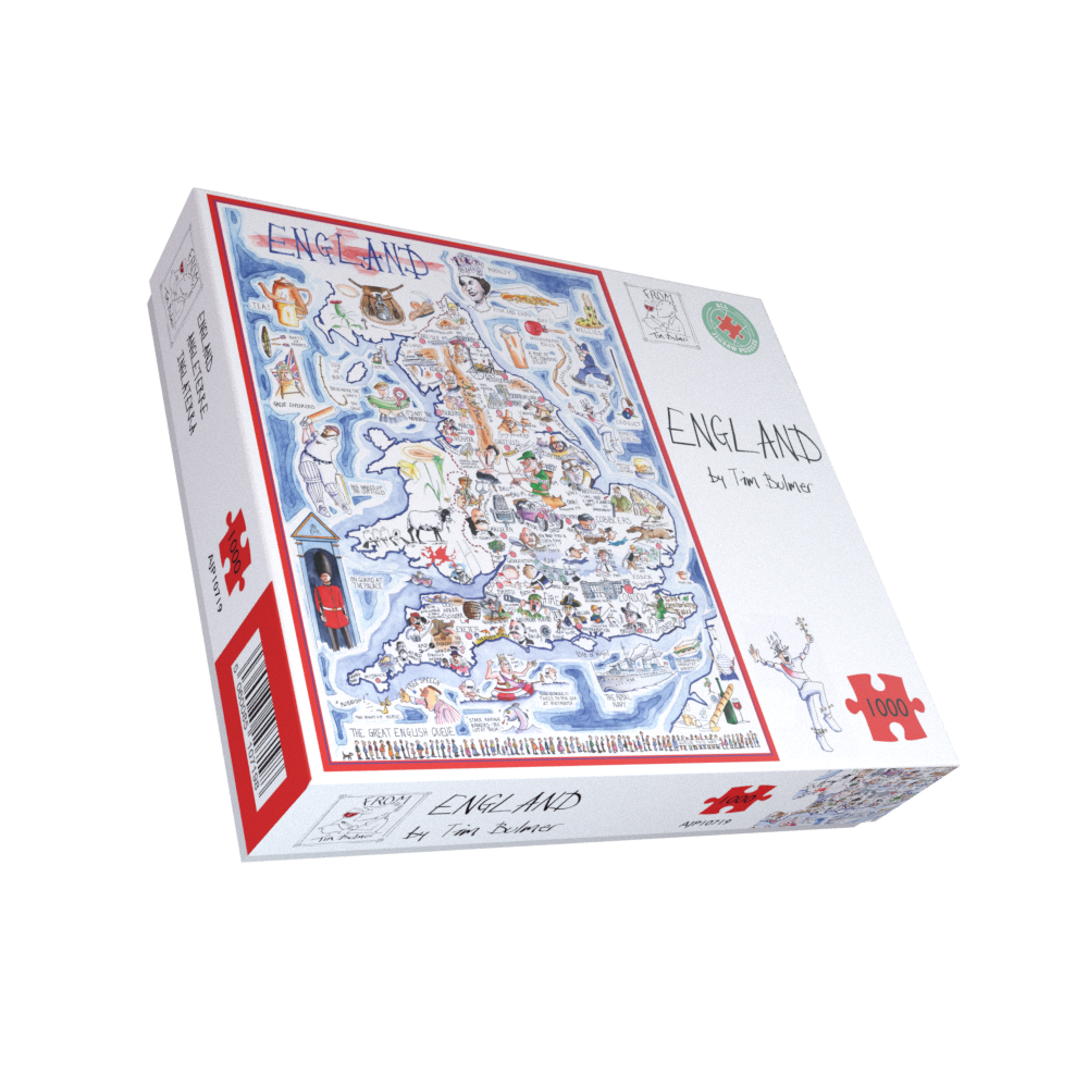 Map of England - Tim Bulmer 1000 Piece Jigsaw Puzzle