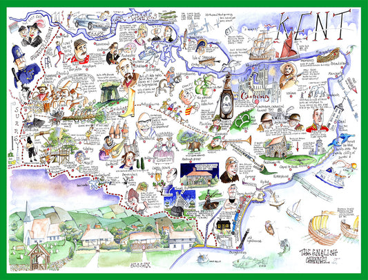 Map of Kent - Tim Bulmer 1000 Piece Jigsaw Puzzle