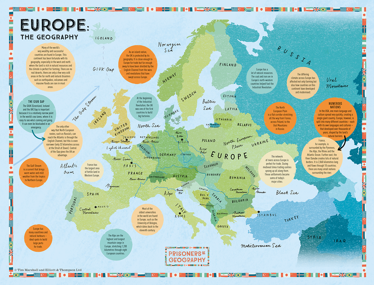 Prisoners of Geography Europe Map 500 Piece Jigsaw Puzzle