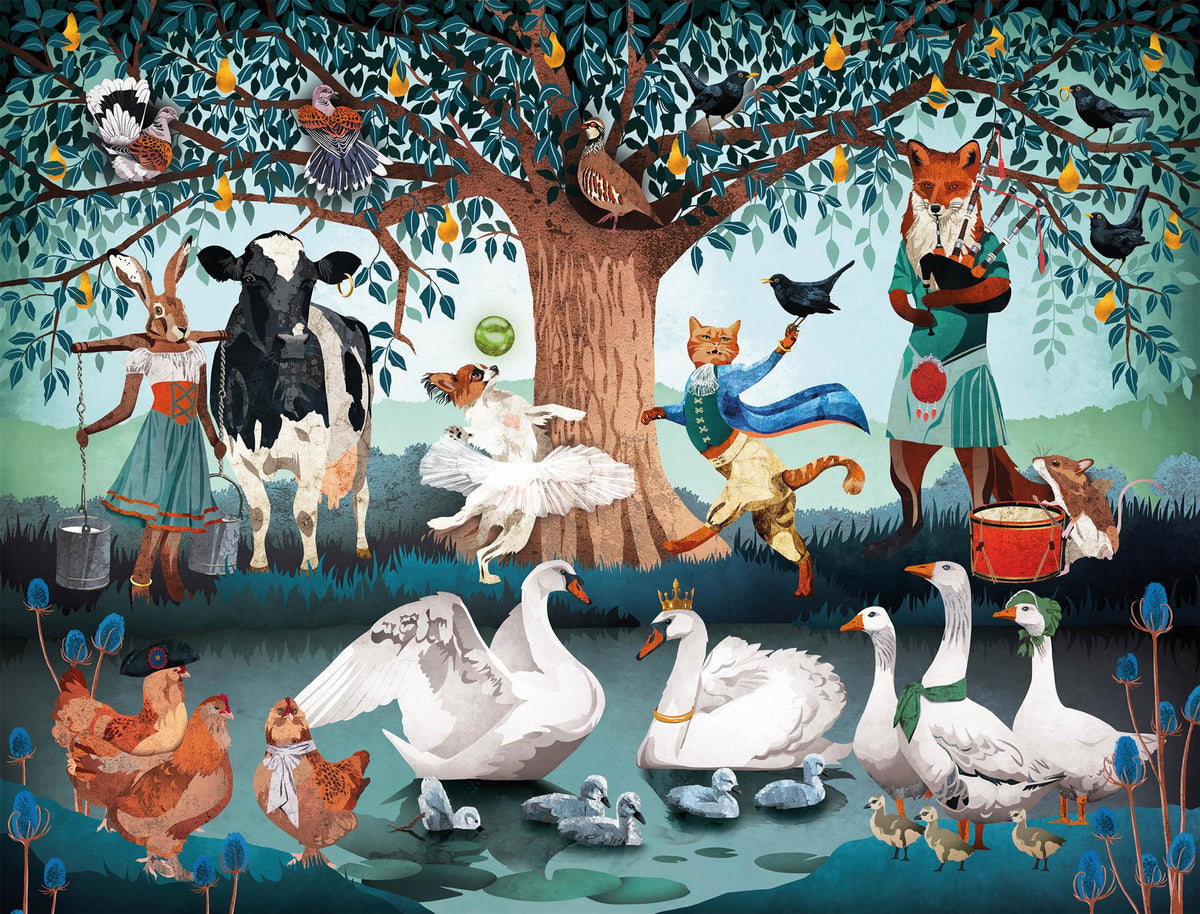The 12 Days of Christmas 1000 Piece Jigsaw Puzzle