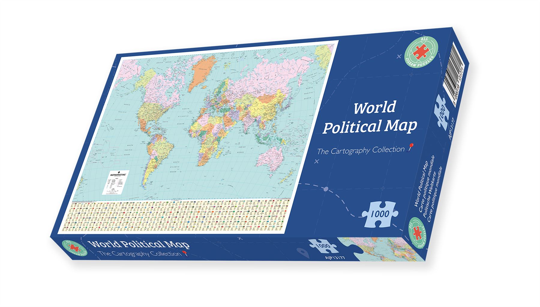 World Political Map 1000 Piece Jigsaw Puzzle box