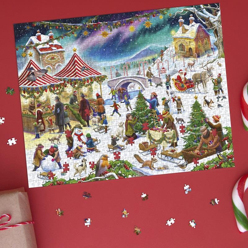 Christmas Village Fair - Rudolf Farkas 1000 or 500 Piece Jigsaw
