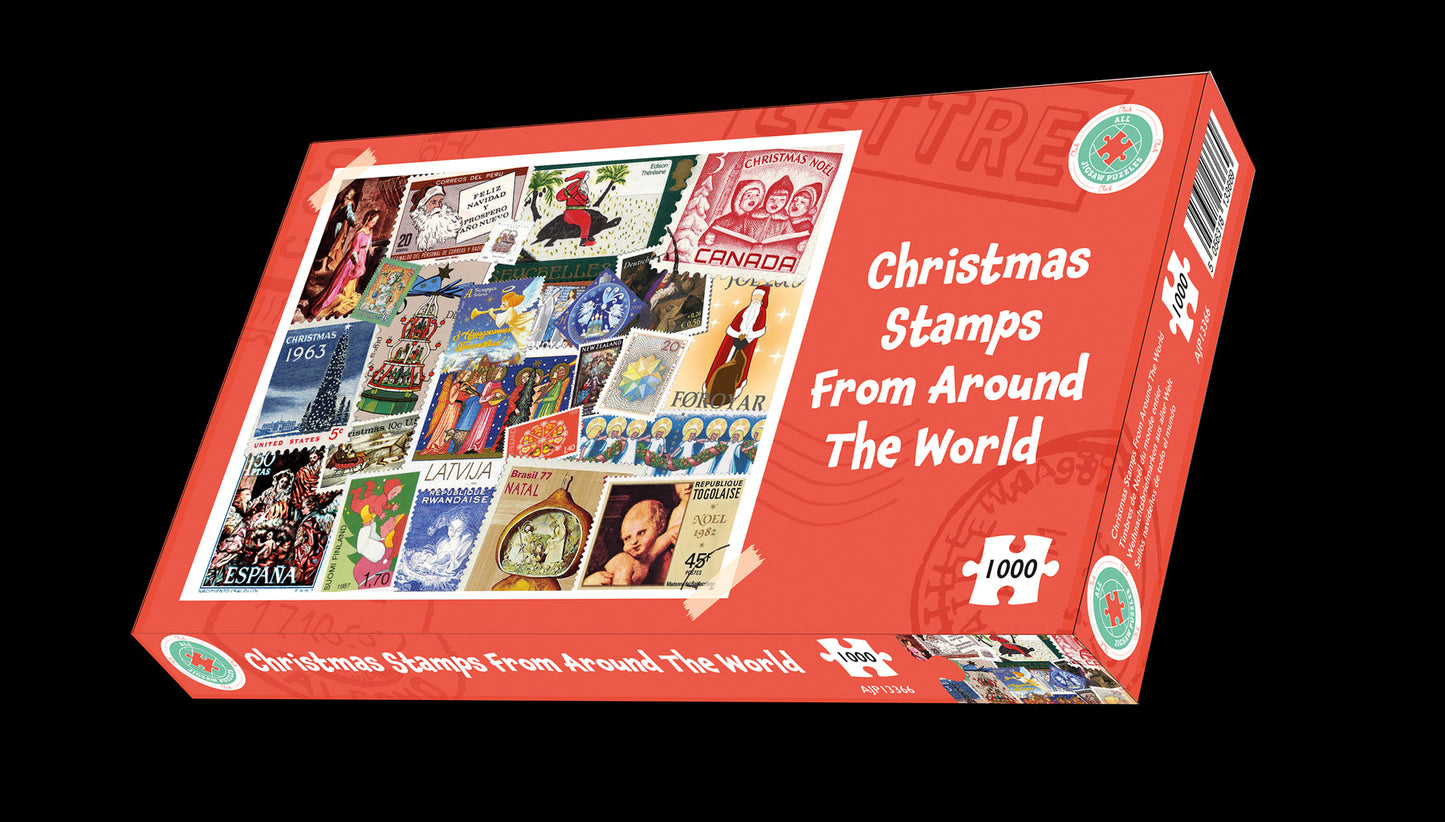 Christmas Stamps from Around the World 1000 Piece Jigsaw Puzzle