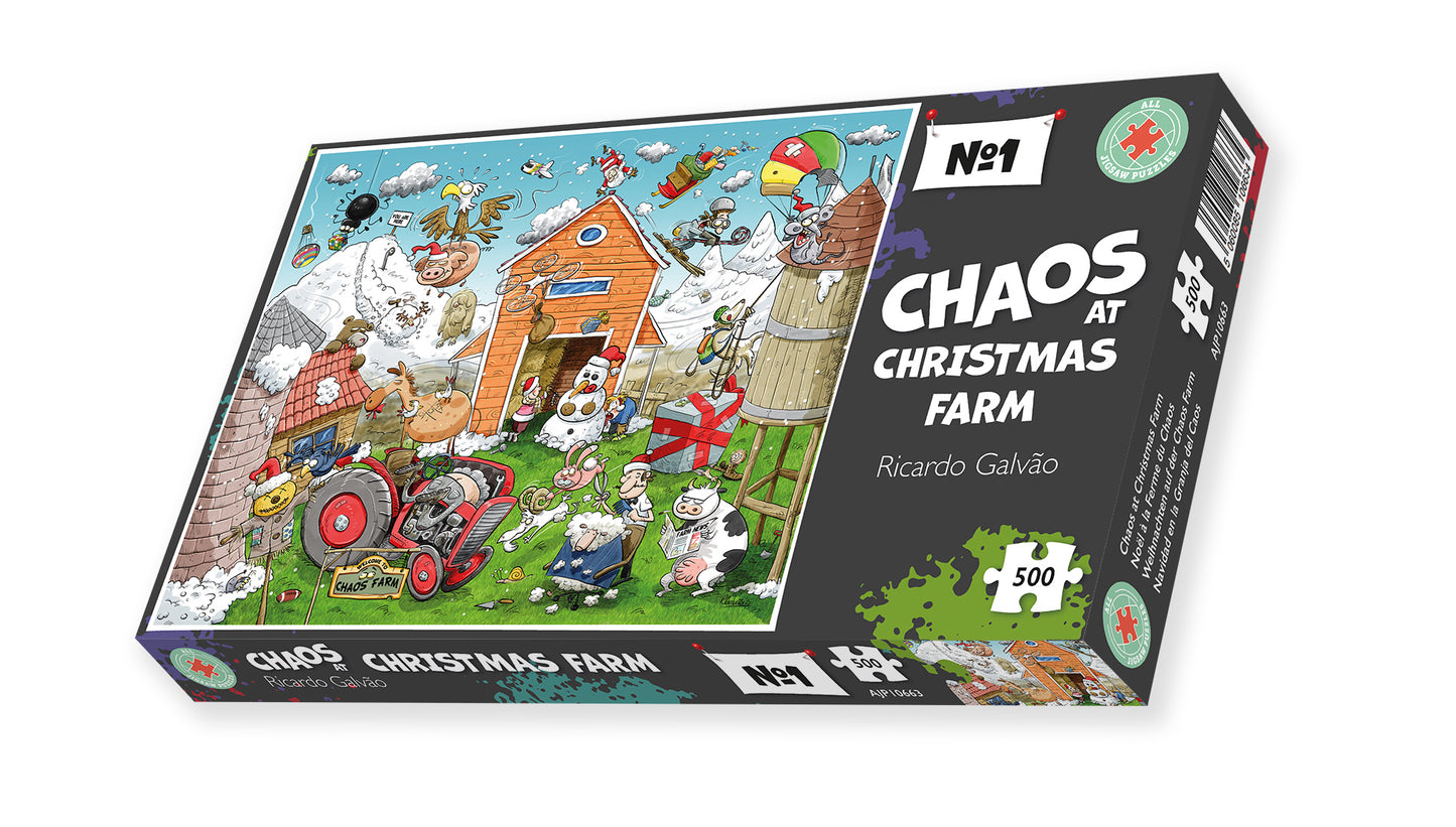 Christmas at Chaos Farm - No.1 1000 or 500 Piece Jigsaw Puzzle