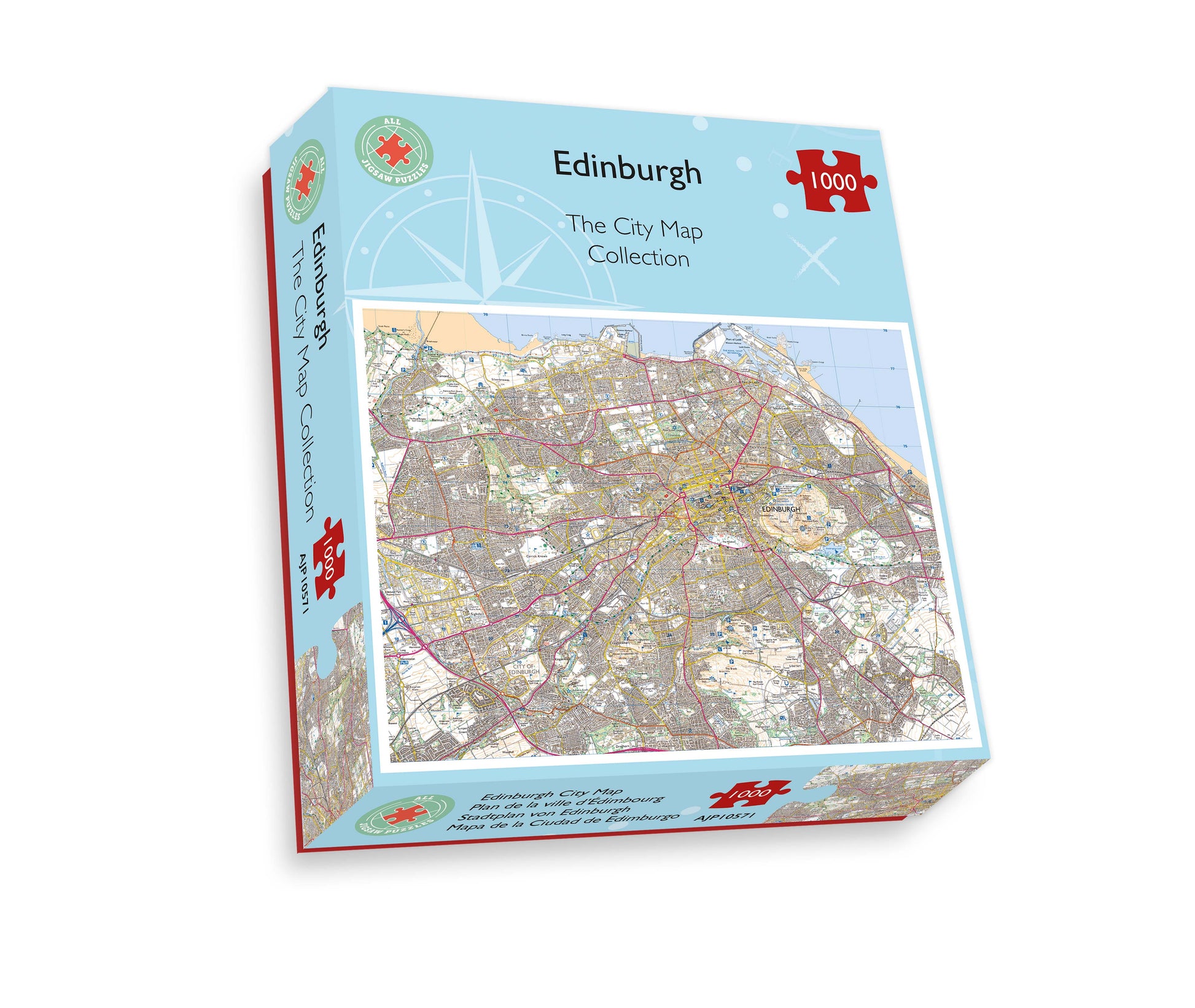 Edinburgh City Map 1000 Piece Jigsaw Puzzle box