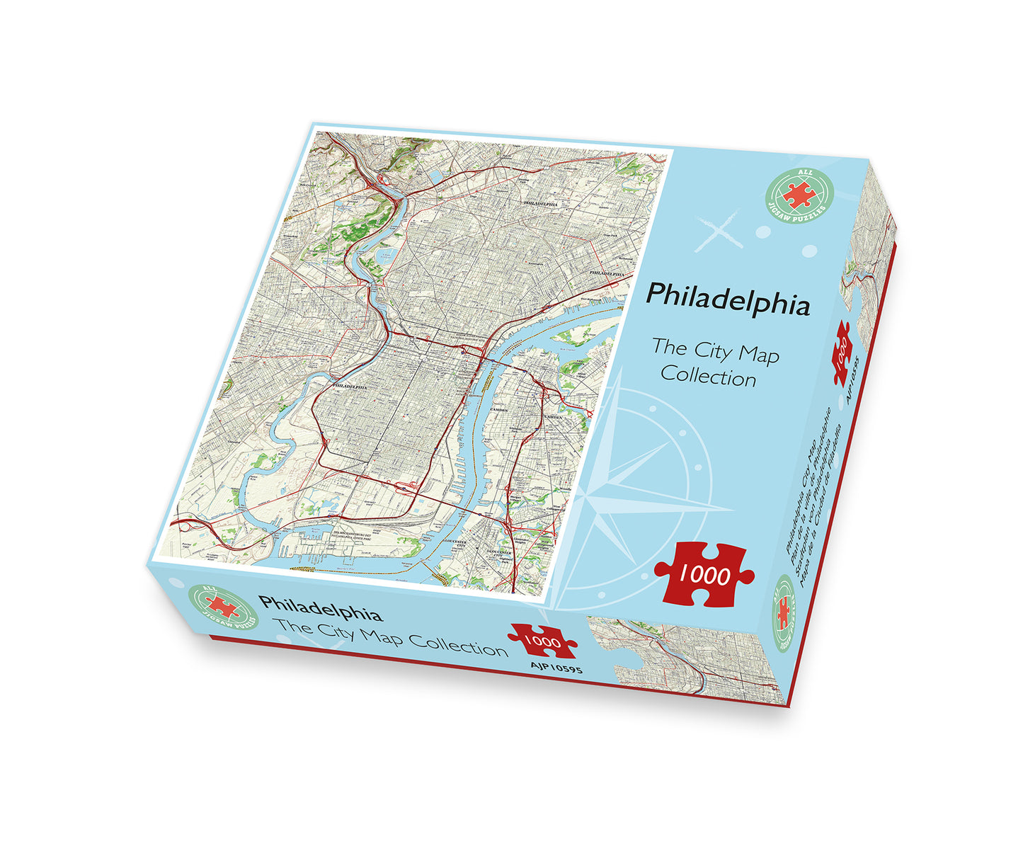 Philadelphia City Map 1000 Piece Jigsaw Puzzle